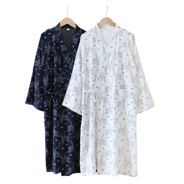 Jacquard  Pure Cotton Kimono Robe